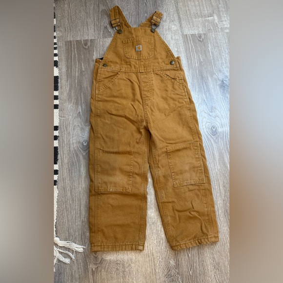 Carhartt Other - Carhartt Overalls Pants W/ Reinforced Knees Cotton Canvas Tan 4T